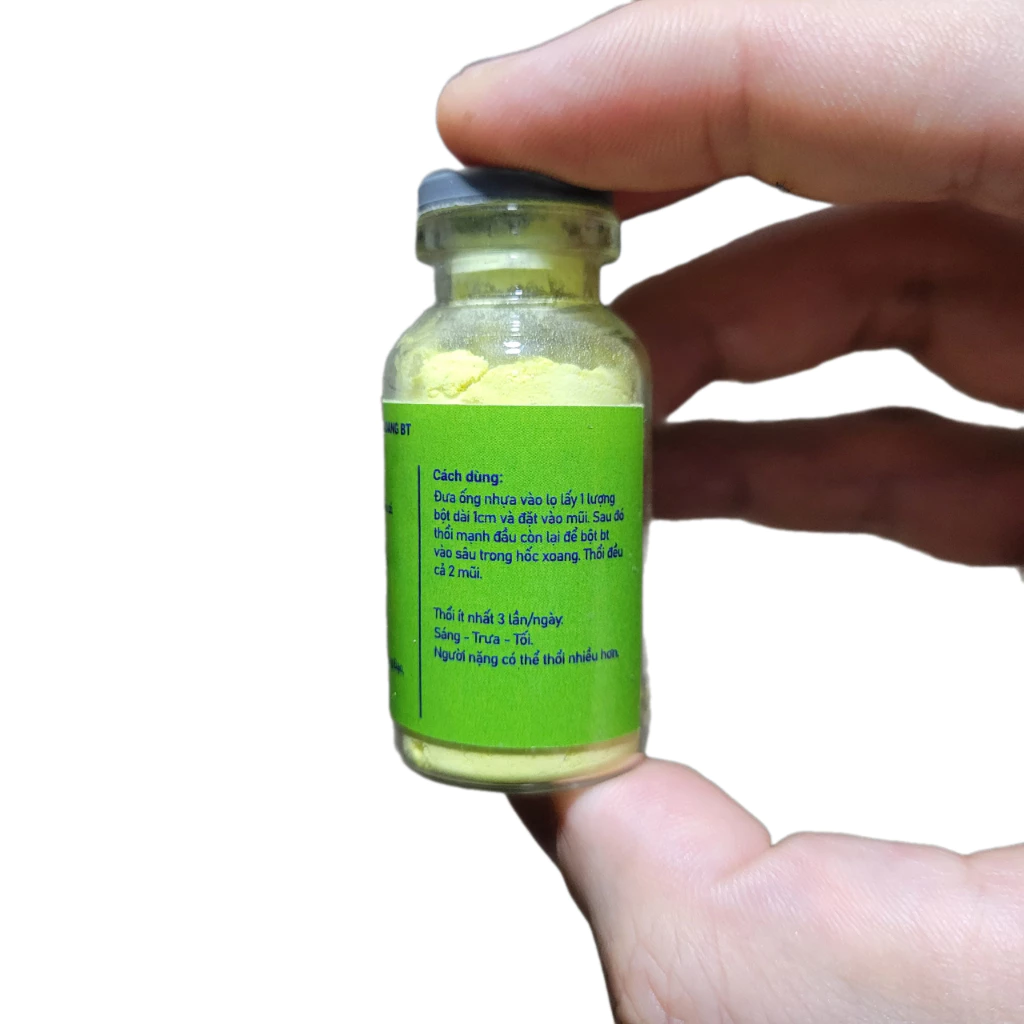 Thổi xoang bt, 1 lọ thổi viêm xoang mũi, hỗ trợ viêm xoang mũi thành phần tự nhiên có sẵn 1 dây thổi 25 hoi3