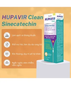 Alternative view of Dung dịch vệ sinh Hupavir Sinecatechin Clean 120ml hỗ trợ Sùi mào gà, gai, herpes rửa hàng ngày cho cả nam và nữ