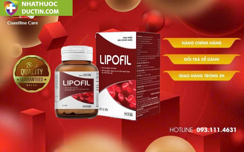 Lipofil hỗ trợ ổn định huyết áp, giảm mỡ máu từ thảo dược 15 lipofil ho tro giam mo mau 1
