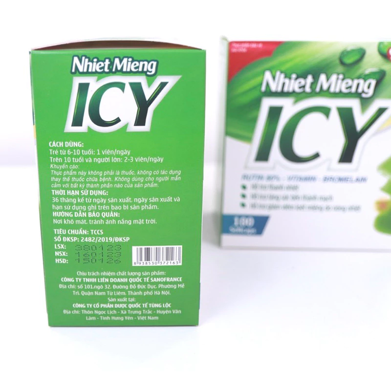 Nhiệt miệng ICY Hỗ trợ hiệu quả giúp giảm nhiệt miệng, chảy máu chân răng, Giúp làm bền vững thành mạch 19 nhiet4