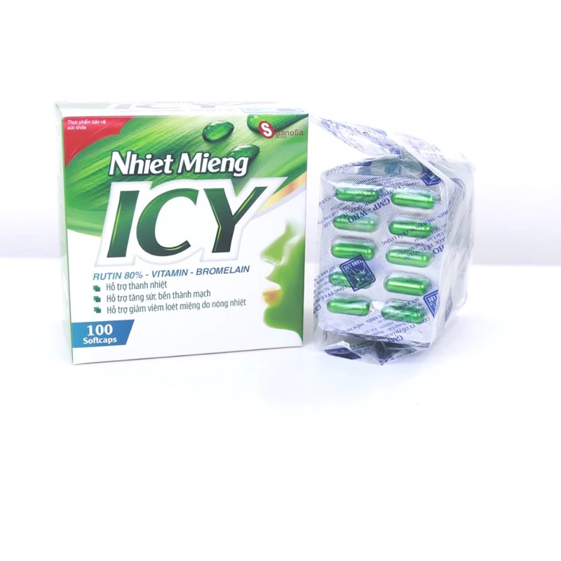 Nhiệt miệng ICY Hỗ trợ hiệu quả giúp giảm nhiệt miệng, chảy máu chân răng, Giúp làm bền vững thành mạch 16 nhiet7