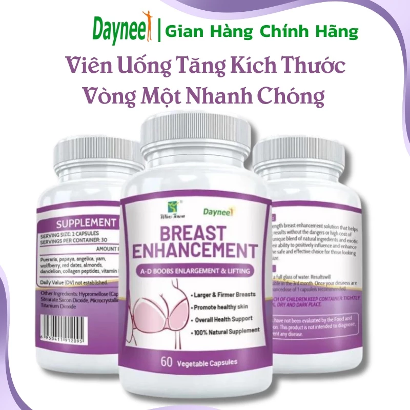 Daynee Viên Uống Nở Ngực Breast Enhancement Giúp Tăng Vòng Một Săn Chắc Hơn, Đầy Đặn Hơn, Chống Chảy Sệ Lão Hoá Ngực 19 nonguc1
