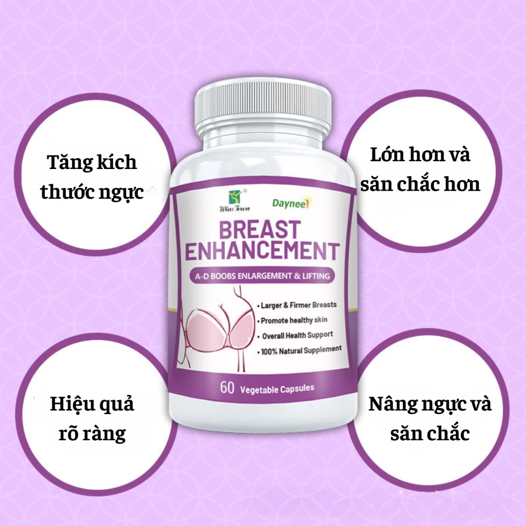 Daynee Viên Uống Nở Ngực Breast Enhancement Giúp Tăng Vòng Một Săn Chắc Hơn, Đầy Đặn Hơn, Chống Chảy Sệ Lão Hoá Ngực 15 nonguc6