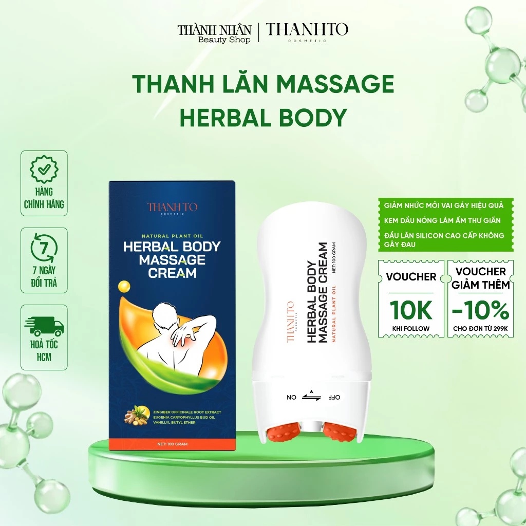 Thanh Lăn Thảo Dược Massage Hỗ Trợ Giảm Nhức Mỏi Cổ Vai Gáy, Kem Dầu Herbal Body | Thanh Tô Cosmetic 100ml 26 thanhlan1 1