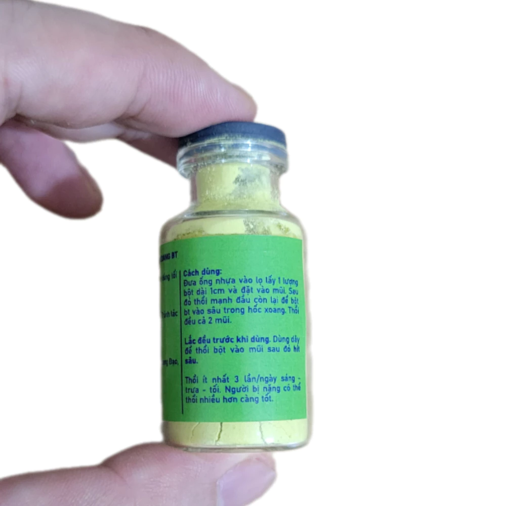 Thổi xoang bt, 1 lọ thổi viêm xoang mũi, hỗ trợ viêm xoang mũi thành phần tự nhiên có sẵn 1 dây thổi 18 thoi8