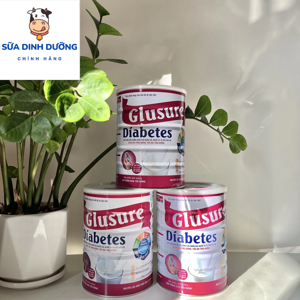 Sữa tiểu đường Glusure Diabetes 900g, Sữa cho người tiểu đường, Tiểu đường thai kỳ, Mỡ máu, Đái tháo đường 16 tim4