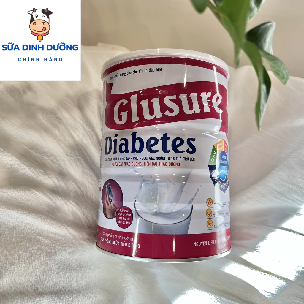 Sữa tiểu đường Glusure Diabetes 900g, Sữa cho người tiểu đường, Tiểu đường thai kỳ, Mỡ máu, Đái tháo đường 15 tim5