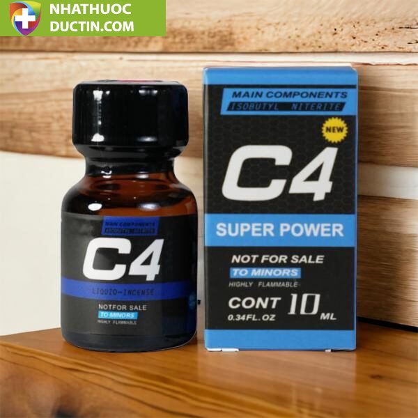 Tinh Dầu Kích Thích Popper C4 Blue Xanh chai 10ml - Sự Kết Hợp Hoàn Hảo Cho Top Bot 2 tinh dau kich thich popper c4 blue xanh chai 10ml su ket hop hoan hao cho top bot