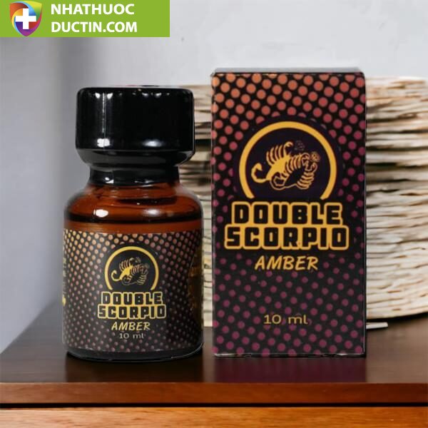 Tinh Dầu Popper Double Scorpio Amber chai 10ml chính hãng mỹ kích thích cực mạnh Cho LGBT 2 tinh dau popper double scorpio amber chai 10ml chinh hang my kich thich cuc manh cho lgbt