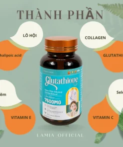 Alternative view of Trắng da COLLAGEN - GLUTATHIONE 7500MG viên uống nâng tone cấp tốc đẹp da giảm nám mờ thâm tức thì hộp 30 viên