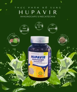 Viên uống Hupavir Immunocaps Sinecatechin tăng đề kháng hỗ trợ tăng đào thải hpv, sùi mào gà cho nam và nữ hộp 60 viên 11 uong3