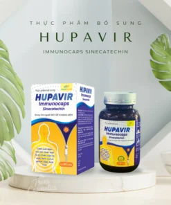 Viên uống Hupavir Immunocaps Sinecatechin tăng đề kháng hỗ trợ tăng đào thải hpv, sùi mào gà cho nam và nữ hộp 60 viên 13 uong5