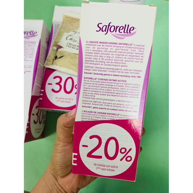 Dung Dịch Vệ Sinh Phụ Nữ Saforelle Soin Lavant Doux 500ml Pháp 22 vet4