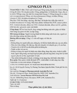 bo nao aussia ginkgo plus hop 120v 6