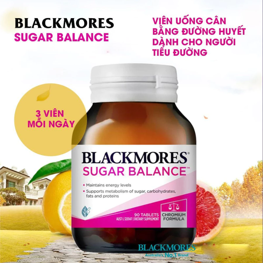 Viên uống cân bằng đường huyết dành cho người tiểu đường sugar balance blackmores Úc 90 viên Healthy care 14 duonghuye4