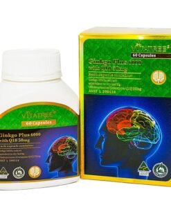 Viên uống Ginkgo Plus 6000 With Q10 50mg Vitatree hỗ trợ cải thiện trí nhớ (60 viên)