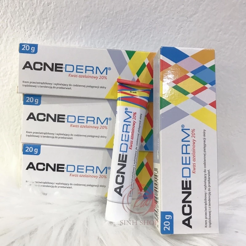 Kem Giảm Mụn Làm Trắng Da Acne Derm 20% Azelaic 20g Acnederm hàng nội địa balan 7 kemmun1 1