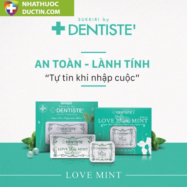 Kẹo Phòng The Bạc Hà Dentiste Sukkiri Love Mint Nhật Bản – Kẹo Dentiste Quan Hệ Miệng Phê 12 keongam1