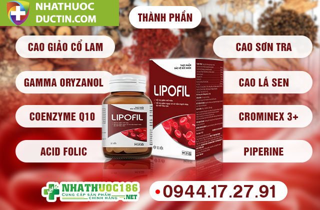 Lipofil giảm mỡ máu, ổn định huyết áp, tránh đột quỵ 13 lipofil 2