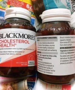Viên uống Blackmores Cholesterol Health Úc giảm mỡ máu, cân bằng cholesterol 60 viên