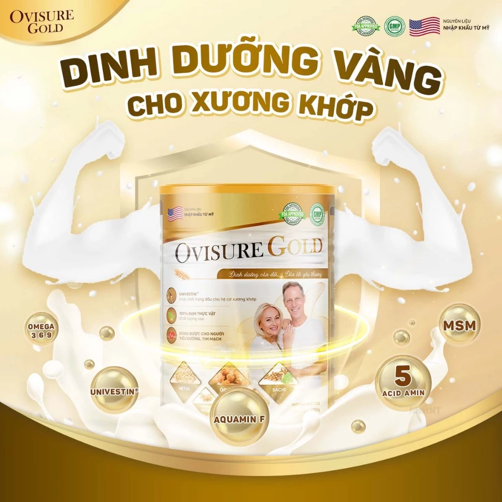 Sữa hạt xương khớp Ovisure Gold giúp xương chắc khỏe lon 650g chính hãng 22 obi2 1