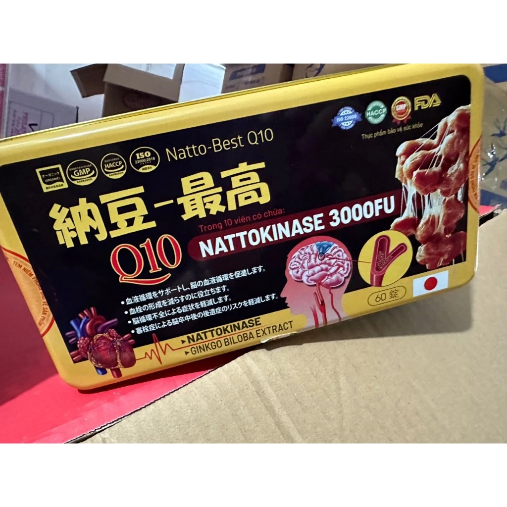 Viên Uống Hỗ Trợ Phòng Ngừa Đột Quỵ Nattokinase 3000Fu , Phá Tan Cục Máu Đông,Ổn Định Huyết Áp, Tăng Cường Trí Nhớ 3 q102