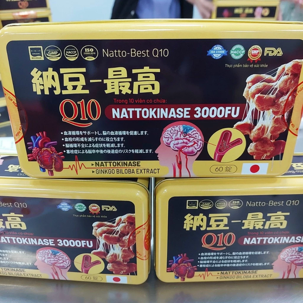 Viên Uống Hỗ Trợ Phòng Ngừa Đột Quỵ Nattokinase 3000Fu , Phá Tan Cục Máu Đông,Ổn Định Huyết Áp, Tăng Cường Trí Nhớ 2 q103
