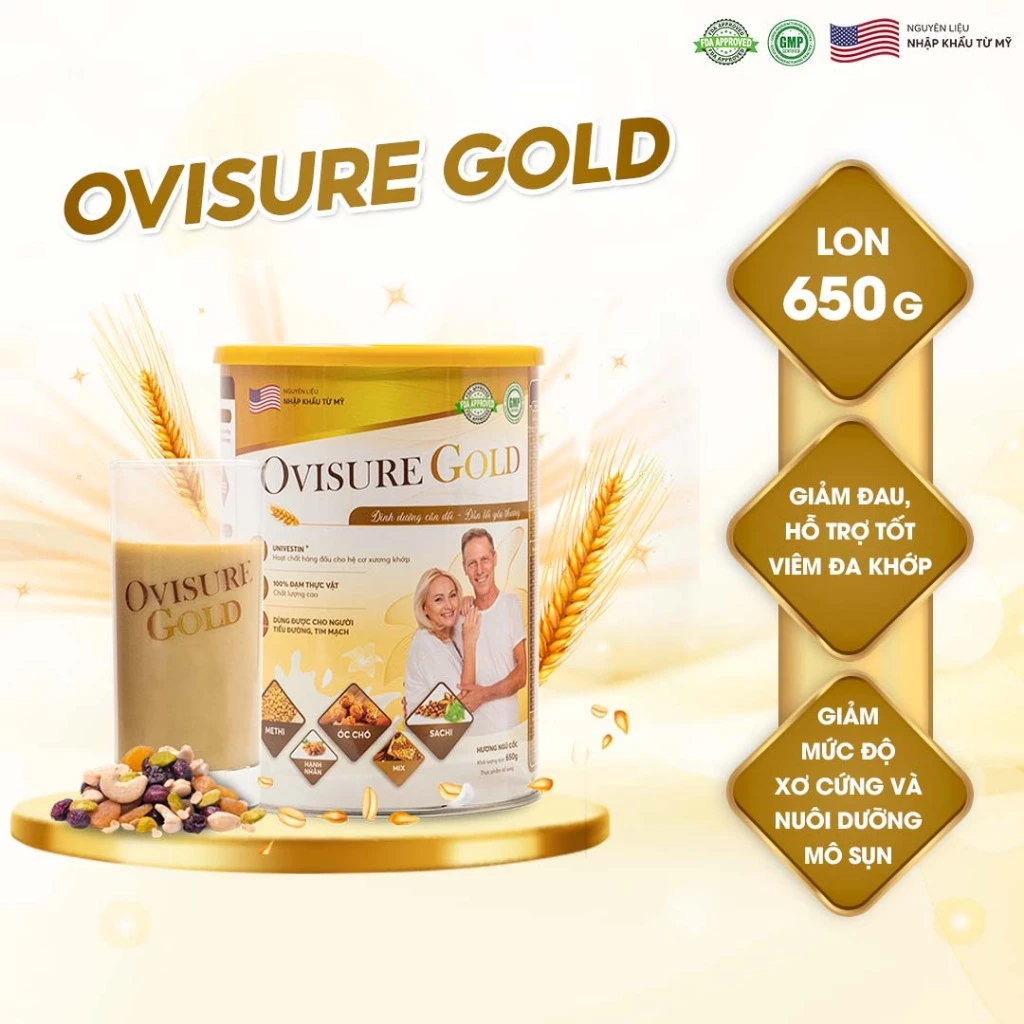 Sữa hạt xương khớp Ovisure Gold giúp xương chắc khỏe lon 650g chính hãng 16 suaovi1