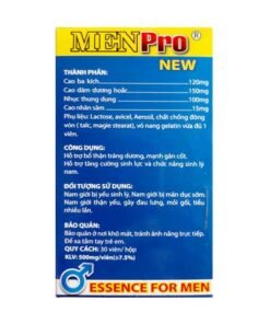 Alternative view of Tăng cường sinh lý phái mạnh Menpro New, Hộp 30 Viên