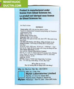Alternative view of Thuốc Hepbest 25mg (Chai 30 viên) giúp điều trị viêm gan B