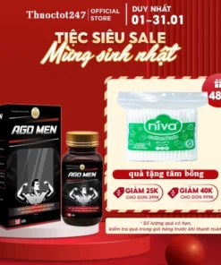 Ago Men - hỗ trợ bổ thận, tăng cường sinh lý nam giới, chậm mãn dục nam (50 viên)