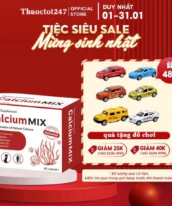 Canxi hữu cơ Calcium MIX nhập khẩu Ba Lan, bổ sung canxi, magie, D3, K2 cho bà bầu và sau sinh