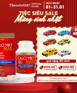 Calci MK7 Max – Bổ sung canxi hữu cơ phát triển chiều cao tối đa cho tuổi dậy thì (60 viên)