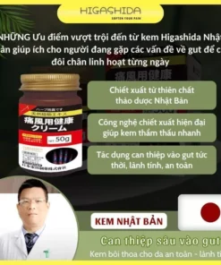 Cao bôi Gout Nhật Bản SENJOKO 50gr - Giảm đau giảm sưng do gút, thẩm thấu sâu vào vùng bị gút, đào thải axit uric 9 caoboi2