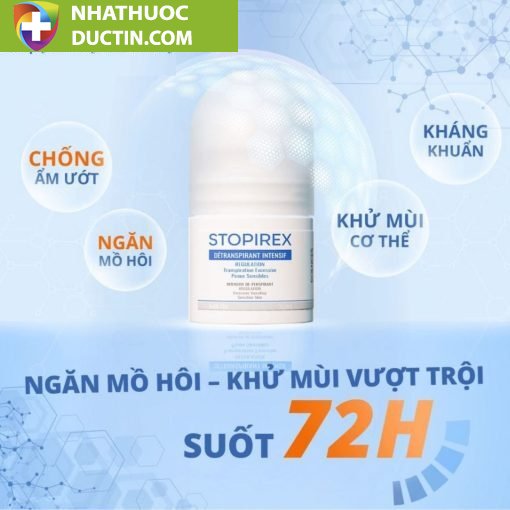 Lăn Khử Mùi Stopirex Ngăn Tiết Mồ Hôi Chuyên Sâu 17 cong dung lan khu mui hoi nach stopirex chinh hang 510x510 1