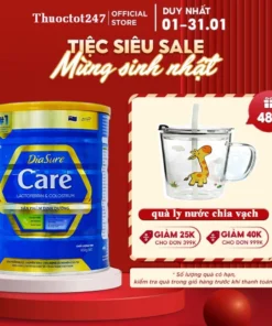 Sữa dinh dưỡng Diasure Care, Cung cấp năng lượng, bổ sung vitamin, Phục hồi sức khỏe, tăng sức đề kháng 6 dia1 3