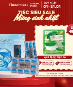 Viên Uống Trắng Da Mờ Nám DOKOVA Công Nghệ Hàn Quốc Giúp Da Khỏe Đẹp - Hộp 20 viên