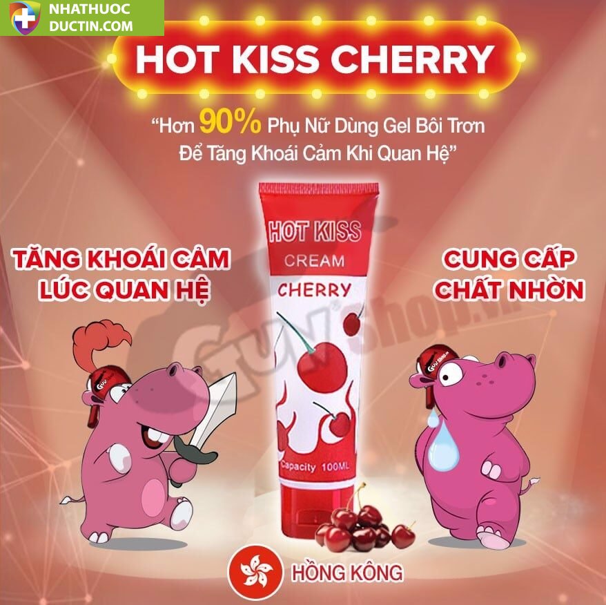 gel boi tron cao cap huong chery hot kiss 100ml 1 1