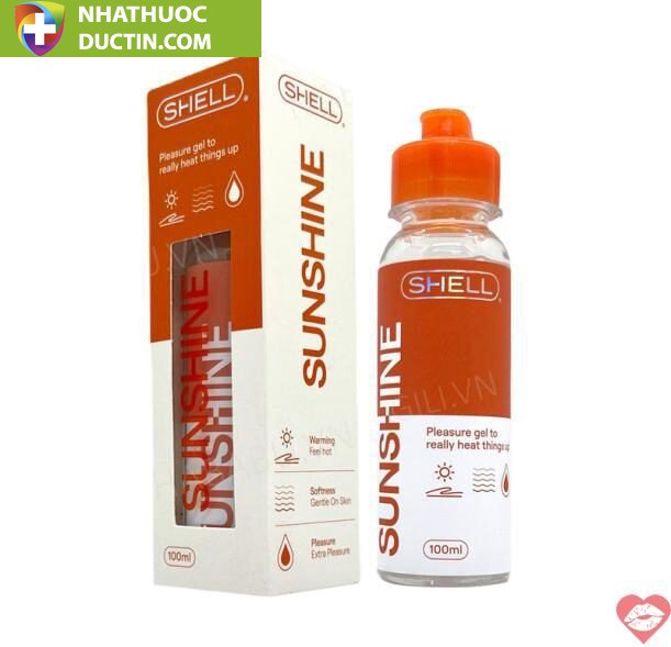 Gel bôi trơn nóng ấm - Shell Sunshine - Chai 100ml 10 gel boi tron nong am shell sunshine chai 100ml 1