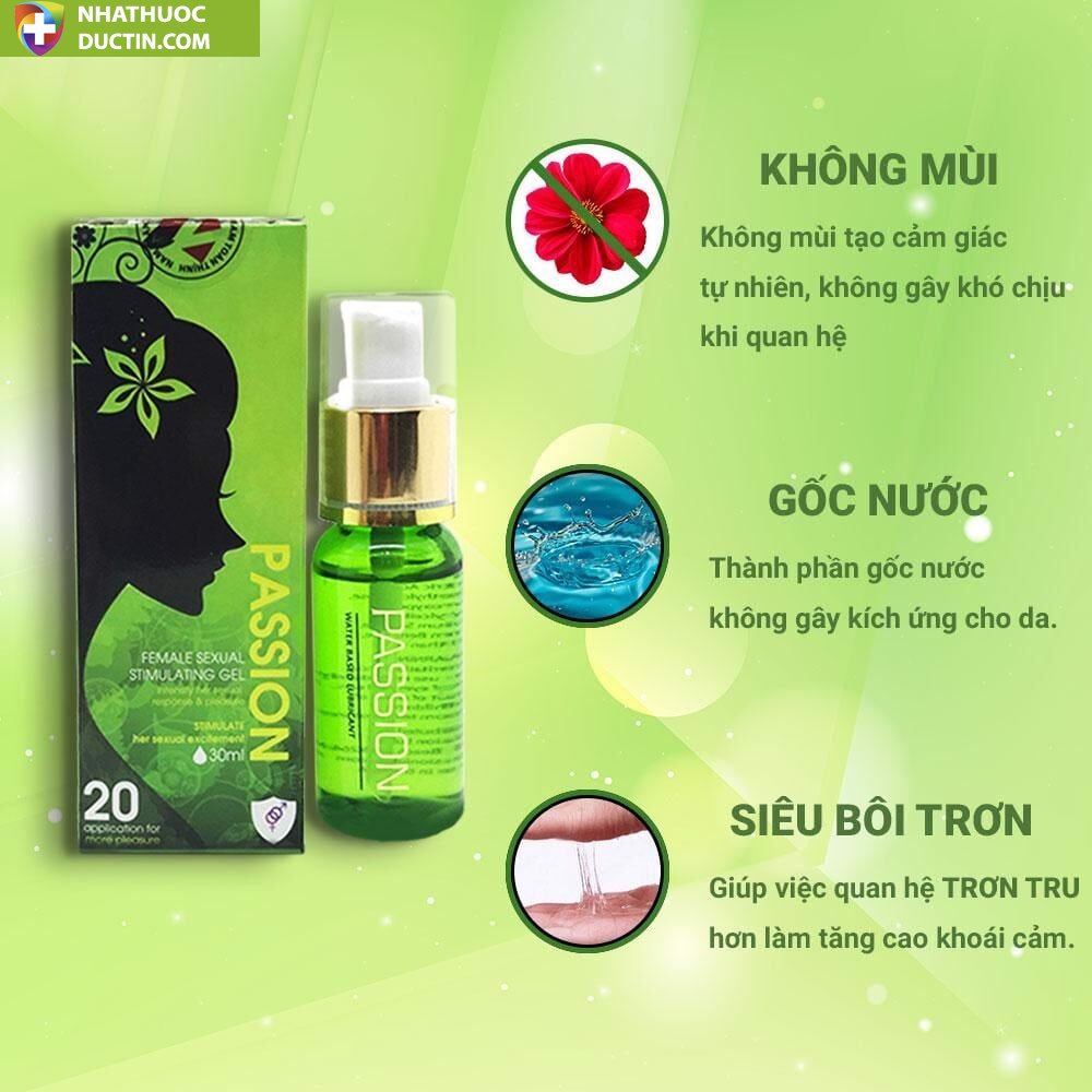 gel boi tron tang khoai cam nu passion chai 30ml 2