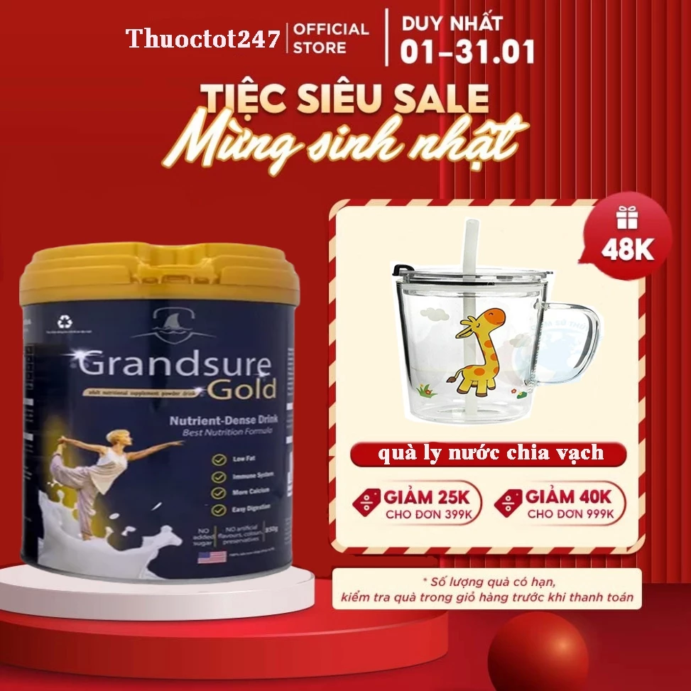 Grandsure Gold 850g - Liệu pháp dinh dưỡng chuyên biệt cho bệnh nhân xương khớp 14 gransurre1