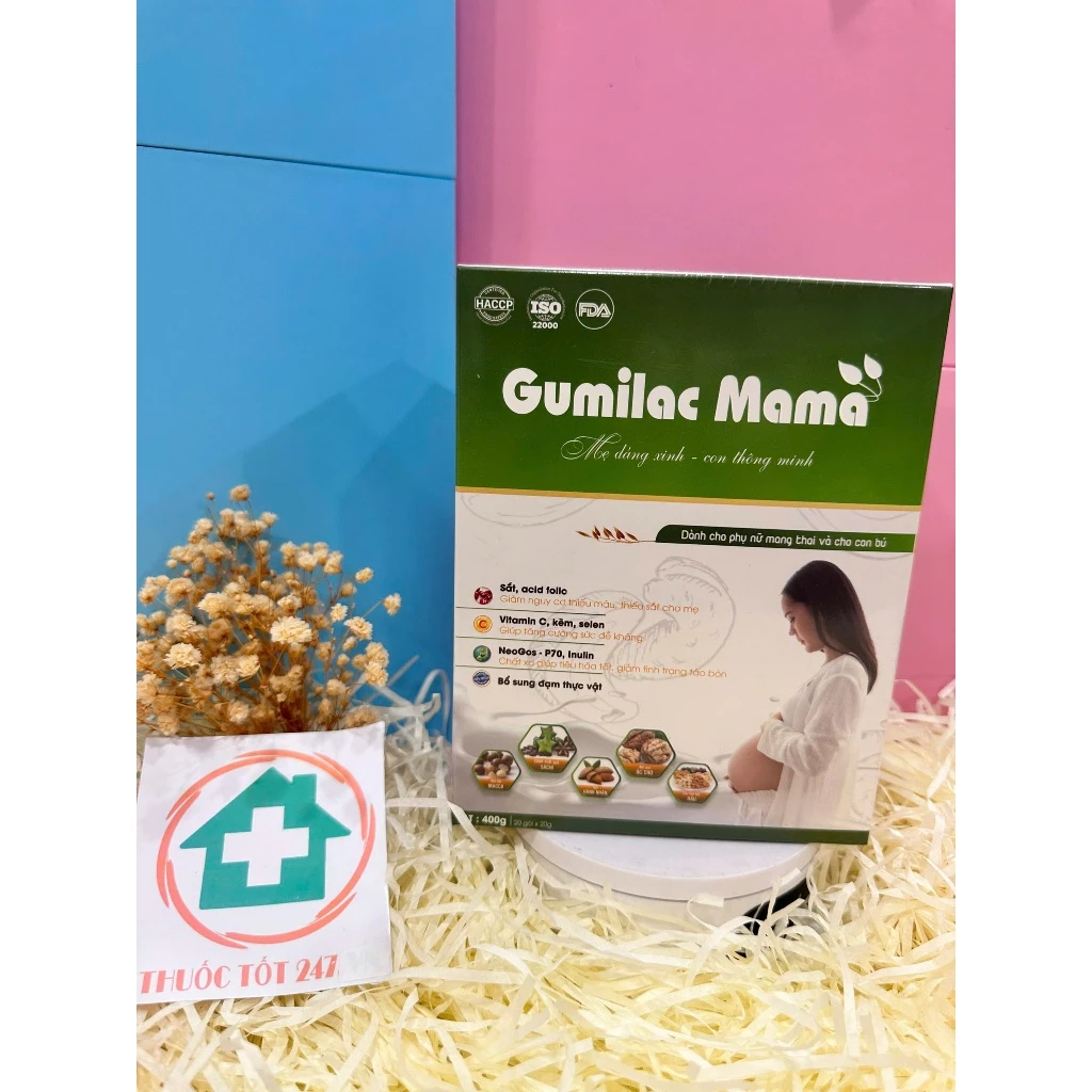 Sữa hạt Gumilac Mama 100% Đạm Thực Vật Dành Cho Mẹ Bầu - Hộp Giấy 400g 12 gumaliac4