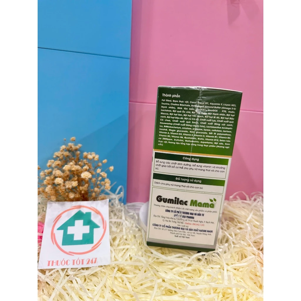 Sữa hạt Gumilac Mama 100% Đạm Thực Vật Dành Cho Mẹ Bầu - Hộp Giấy 400g 10 gumilac2