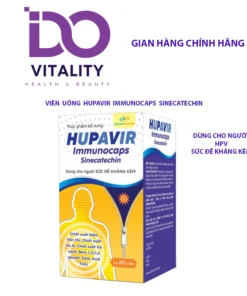 Alternative view of Viên uống Hupavir Immunocaps hỗ trợ đào thải HPV, sùi mào gà , hỗ trợ tăng cường đề kháng cho cả nam và nữ lọ 60 viên