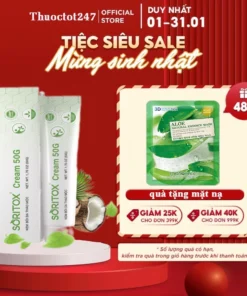 Kem Soritox 50GR - Phục hồi Vảy nến, da cơ địa, Chàm da, Da tiết bã, Nấm da, Hắc lào, Á sừng, Chàm sữa, Dưỡng ẩm da