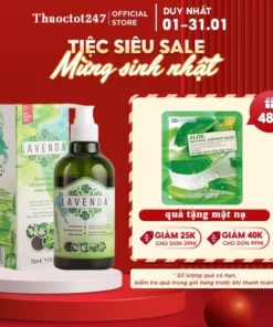 Dung dịch vệ sinh phụ nữ Lavenda - Hỗ trợ khử mùi hôi, duy trì độ ẩm và làm dịu mát vùng kín (chai 250ml)