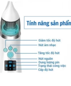 Máy Hút Mũi Cho Bé X10 - Dụng Cụ Hút Mũi Cho Bé An Toàn Không Đau - 3 Chế Độ Hút - Sạc Điện Bảo Hành 24 Tháng 9 mayhut2