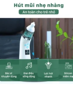 Máy Hút Mũi Cho Bé X10 - Dụng Cụ Hút Mũi Cho Bé An Toàn Không Đau - 3 Chế Độ Hút - Sạc Điện Bảo Hành 24 Tháng 10 mayhut3
