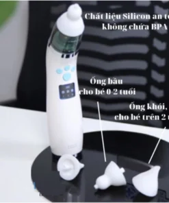 Máy Hút Mũi Cho Bé X10 - Dụng Cụ Hút Mũi Cho Bé An Toàn Không Đau - 3 Chế Độ Hút - Sạc Điện Bảo Hành 24 Tháng 13 mayhut6