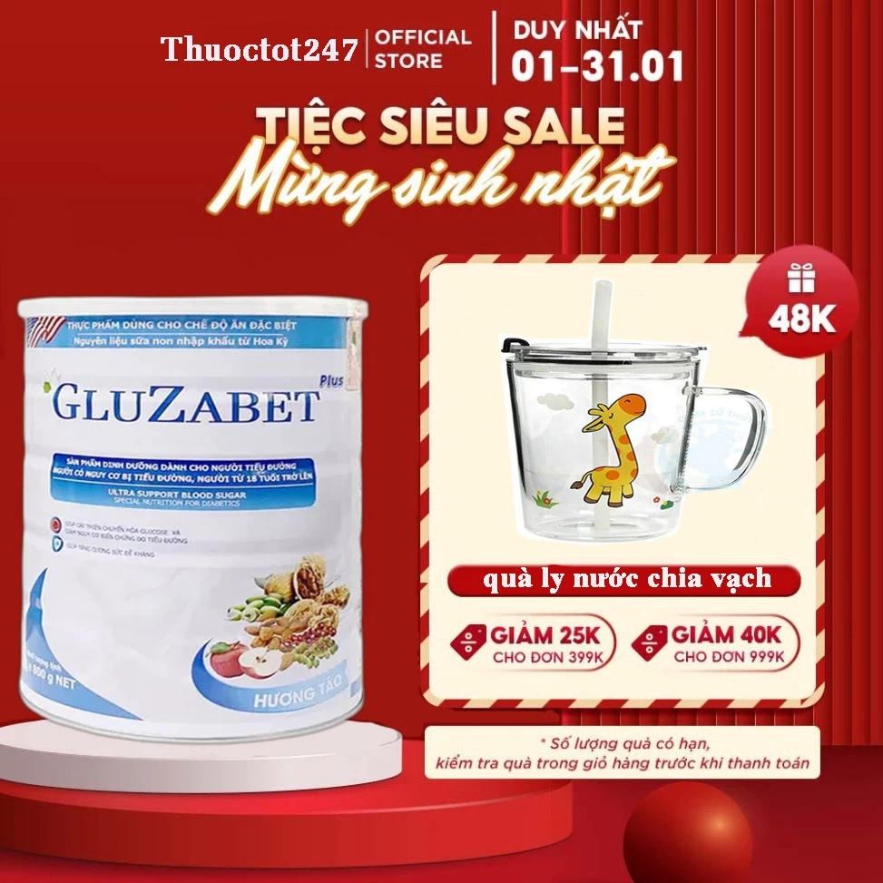 Sữa non tiểu đường Gluzabet 650g ổn định đường huyết, ăn ngon ngủ ngon 2 Sữa non tiểu đường Gluzabet 650g ổn định đường huyết, ăn ngon ngủ ngon - Ảnh 2
